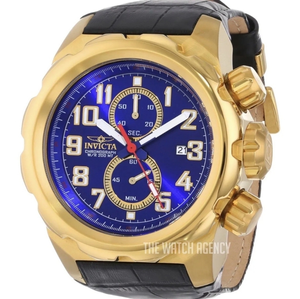 Invicta Pro Diver Blue/Leather 15070 With Waterproof Case